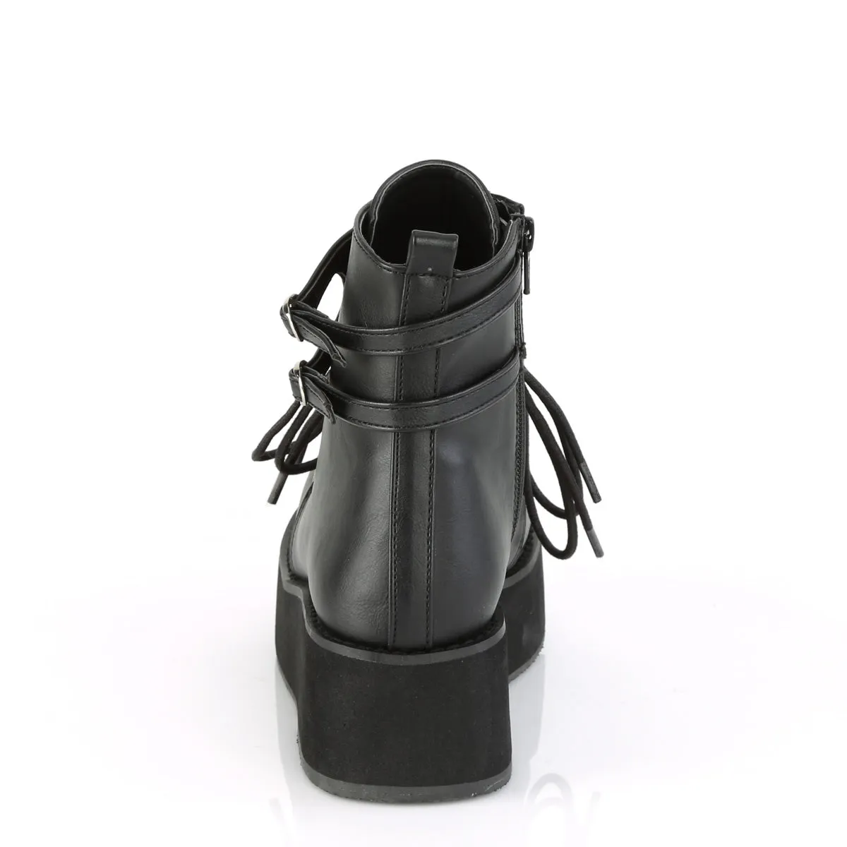 SPRITE-70 DemoniaCult Black Vegan Leather Sexy Women's Ankle Boots (Alternative Footwear)