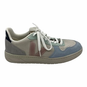 Aerobic Flex Sole Dynamic Lateral Support Shoes Sneakers By Cma In Blue & Tan, Size:6