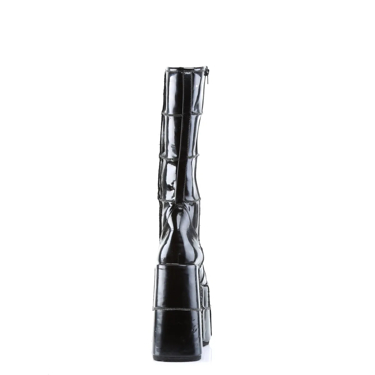 STACK-301 DemoniaCult Black Patent Sexy Unisex Platform Shoes & Boots (Alternative Footwear)