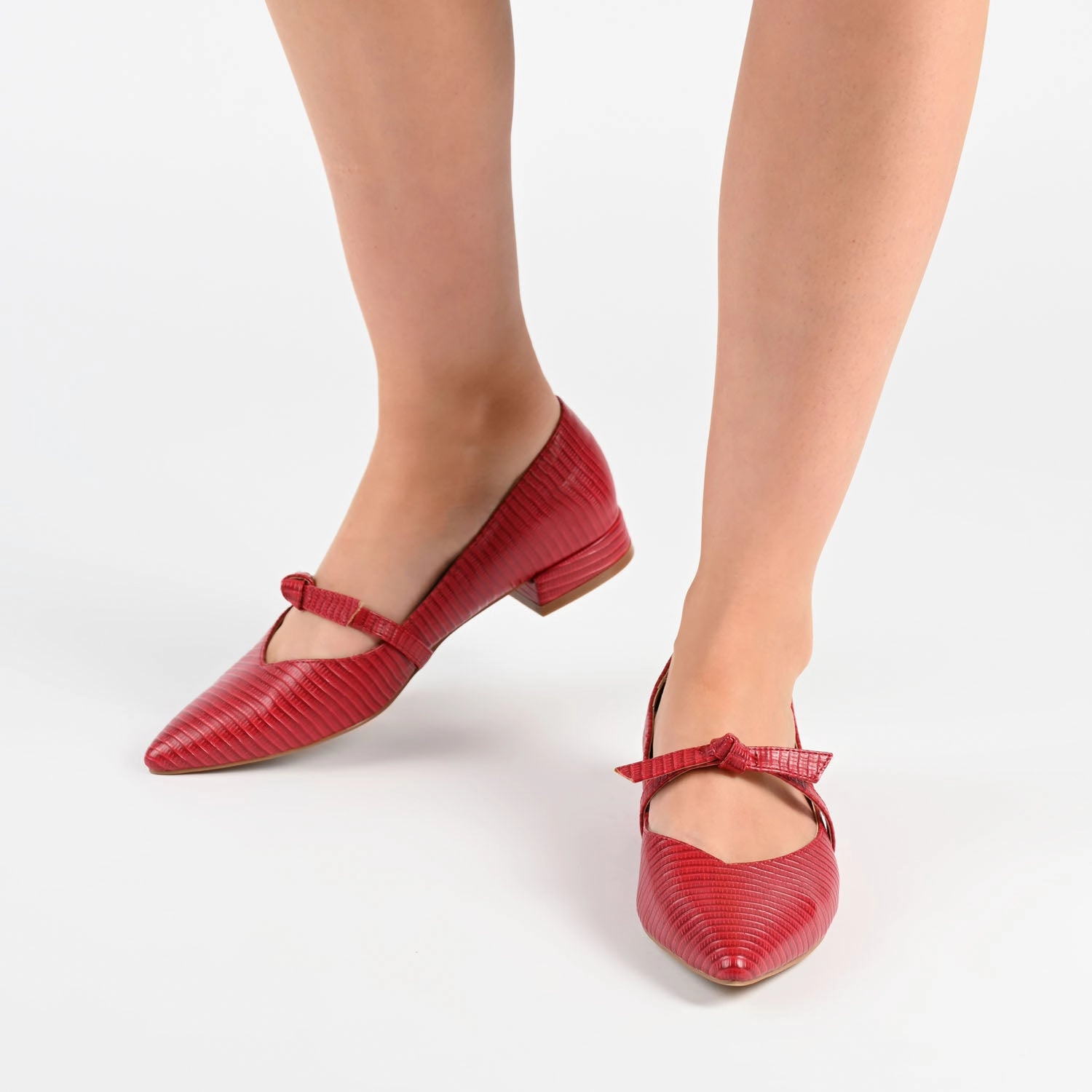 Stain Repellent CAIT BALLET FLATS IN FAUX LIZARD Work Day Balanced feel