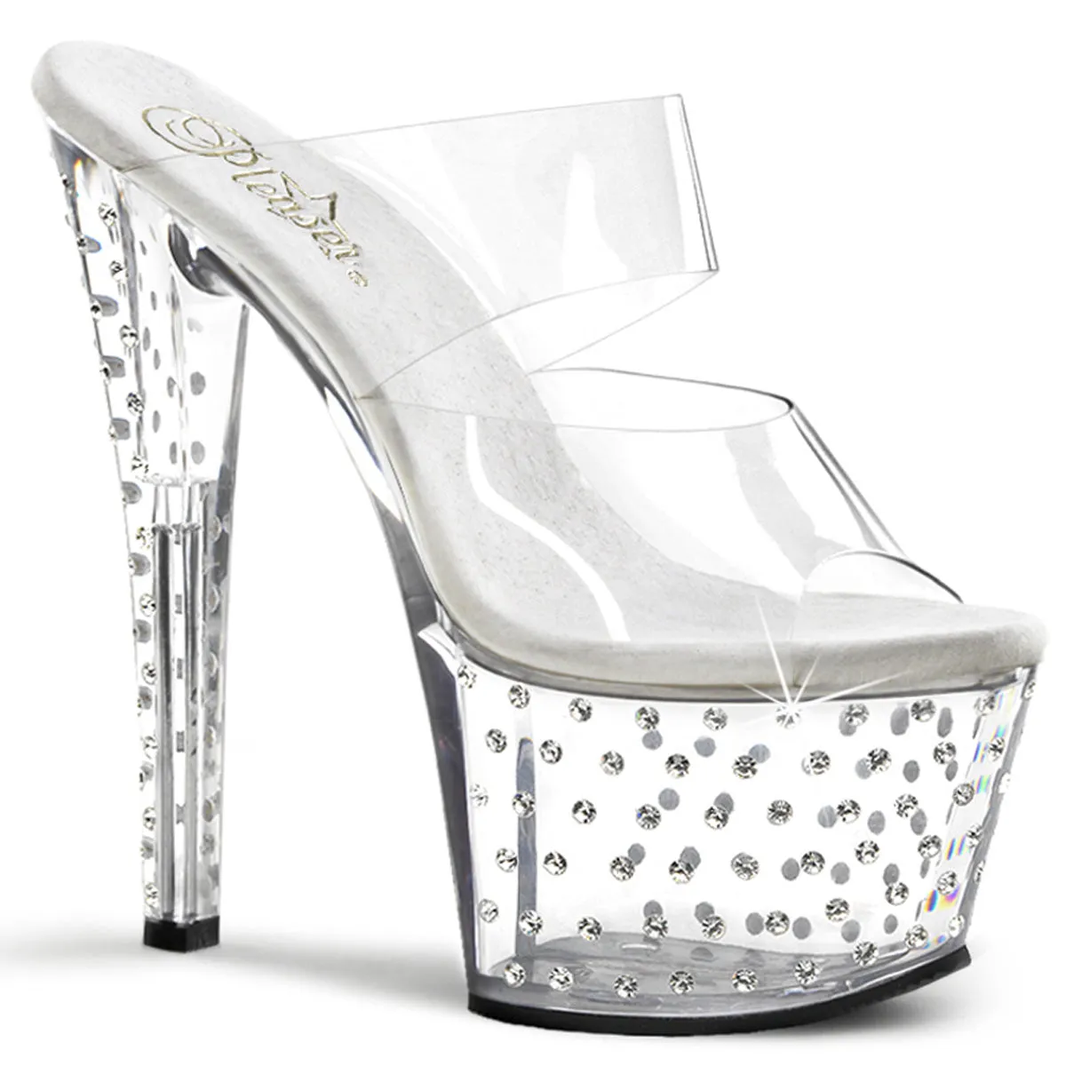 STARDUST-702 Pleaser Clear Sexy Platform Shoes (Pole Dancing Heels)