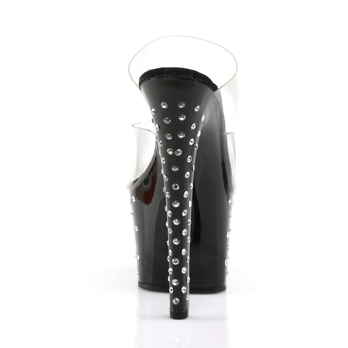 STARDUST-702 Pleaser Clear/Black Sexy Platform Shoes (Pole Dancing Heels)