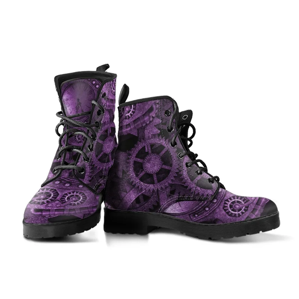 Steampunk Purple Clockwork Boots (JPREG85)