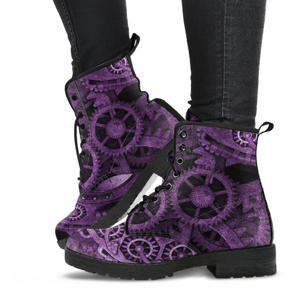Steampunk Purple Clockwork Boots (JPREG85)