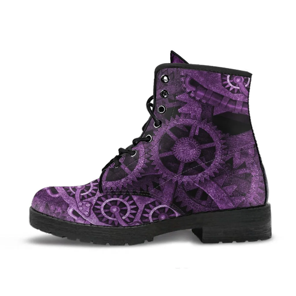 Steampunk Purple Clockwork Boots (JPREG85)
