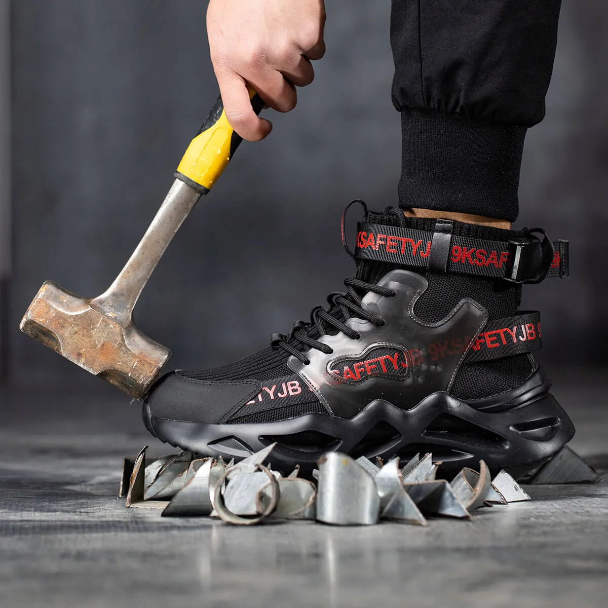 Steel Toe Indestructible Shoes Men Women Lightweight Puncture Safety Work Sneakers for Construction Working Breathable Indestructible