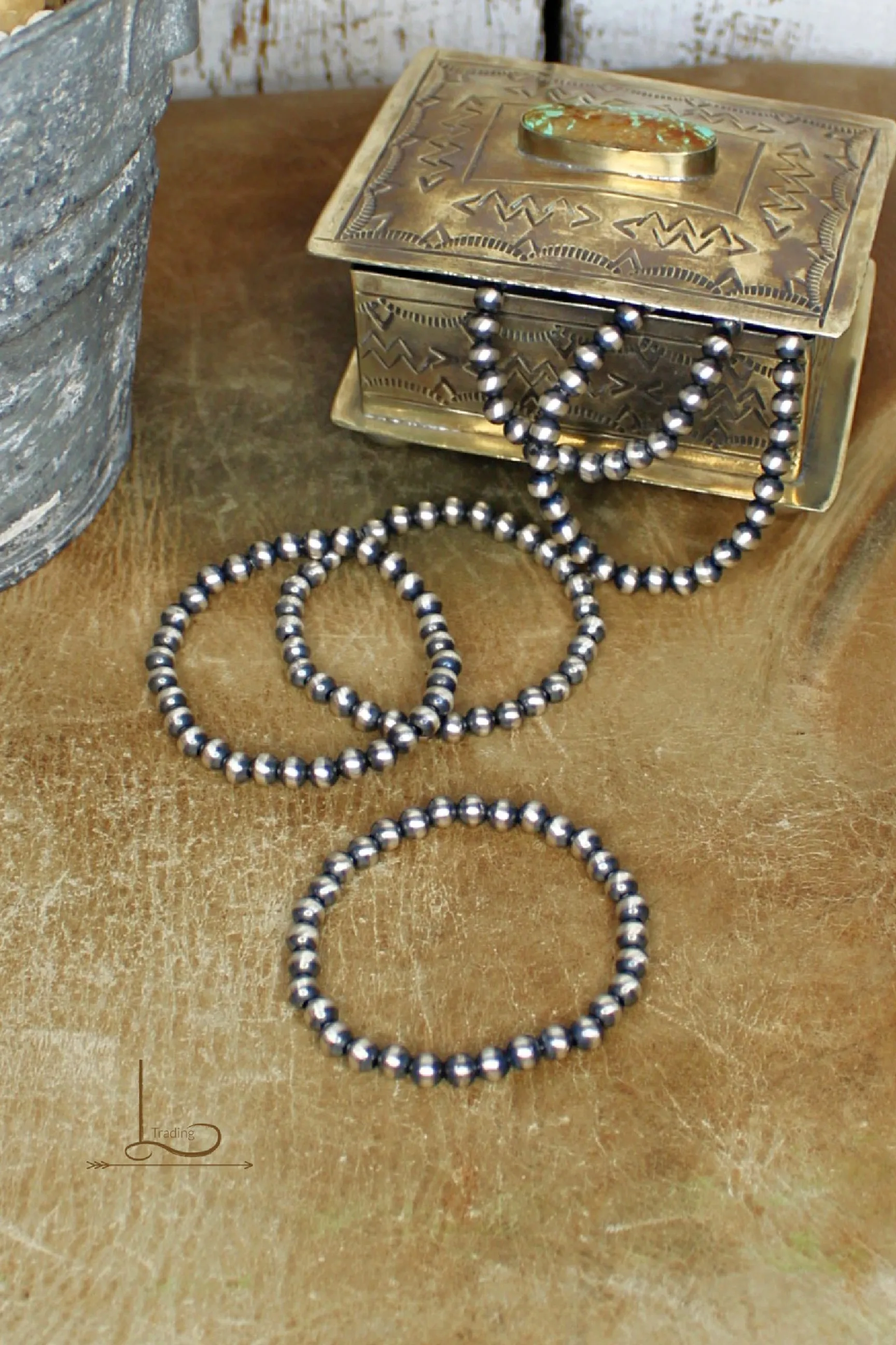 Sterling Silver Pearl Stretch 6mm Bracelet