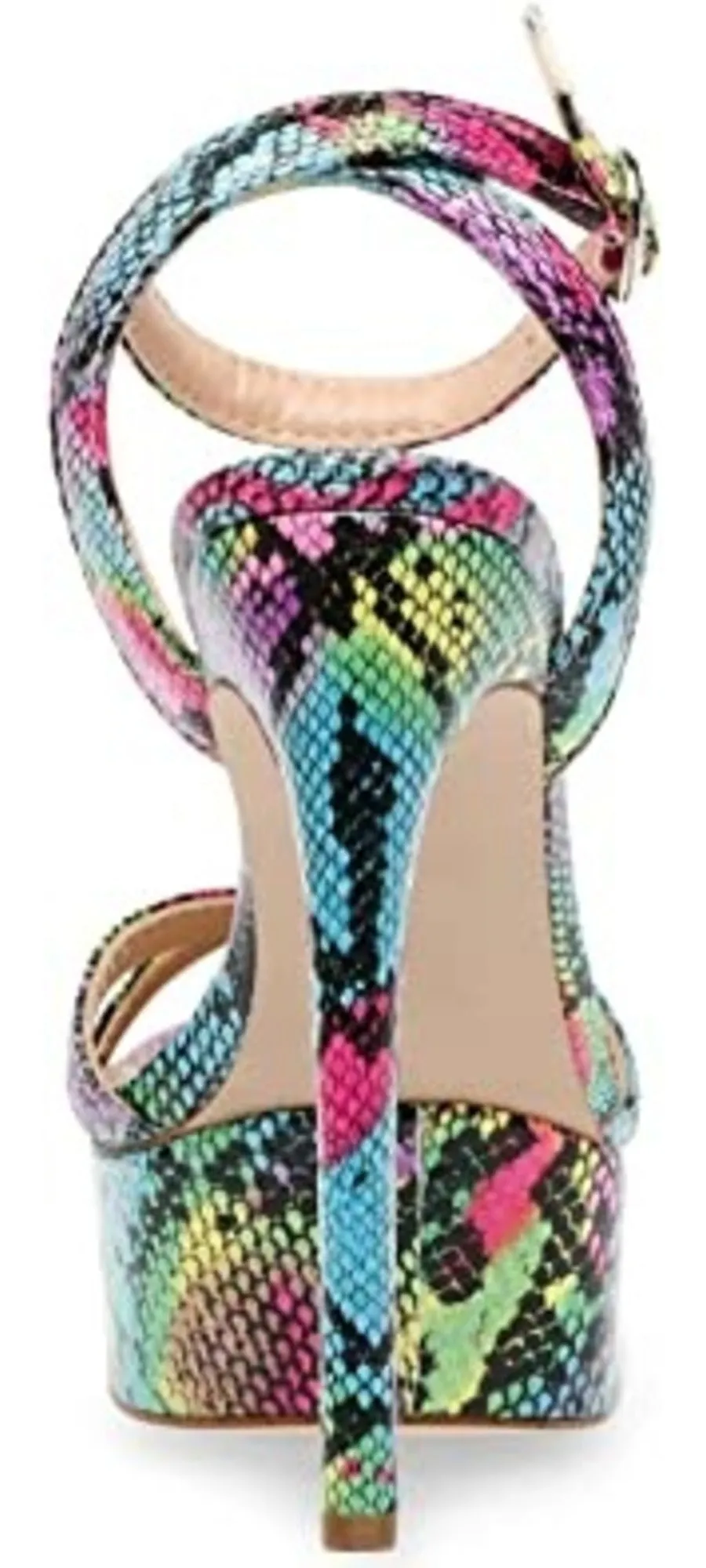 Steve Madden Marciana Bright Multi Ankle Strap Open Toe High Heel Sandals