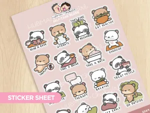 Sticker Sheet - Self-Care Bears