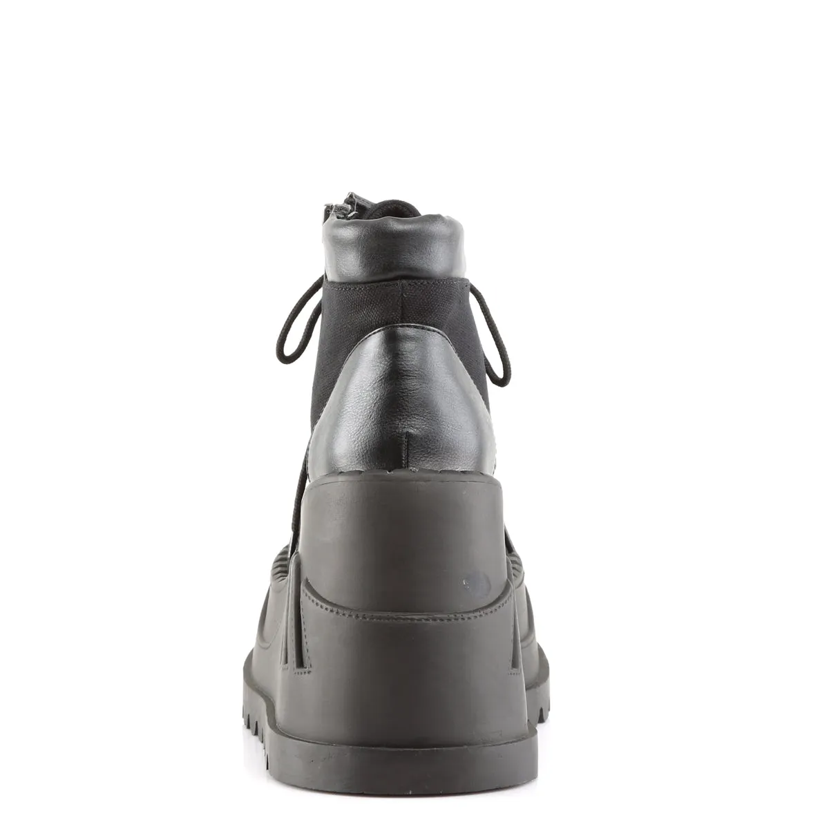 STOMP-10 DemoniaCult Black Canvas Sexy Women's Ankle Boots (Alternative Footwear)
