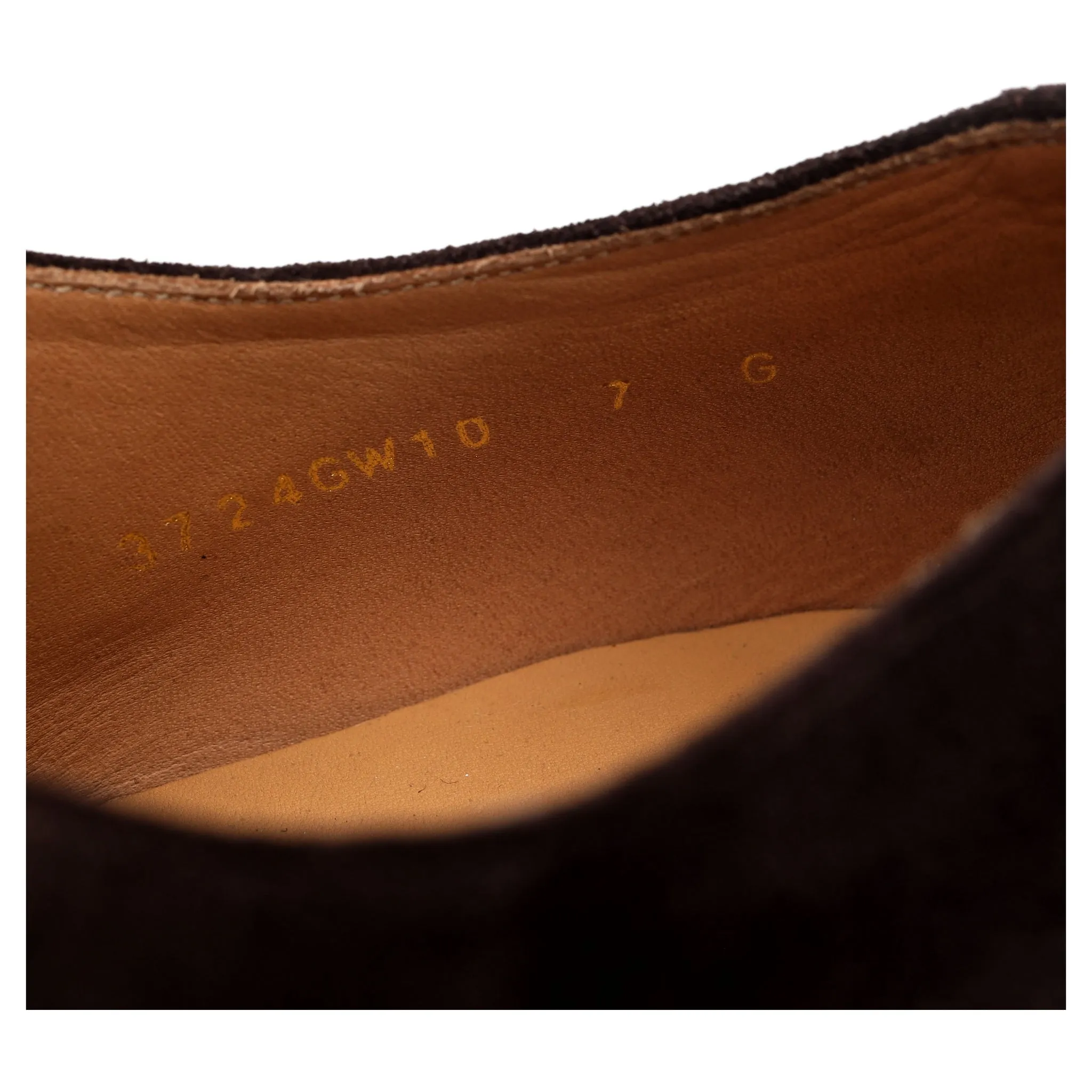 'Straight Cap' Dark Brown Suede Oxford UK 7 G