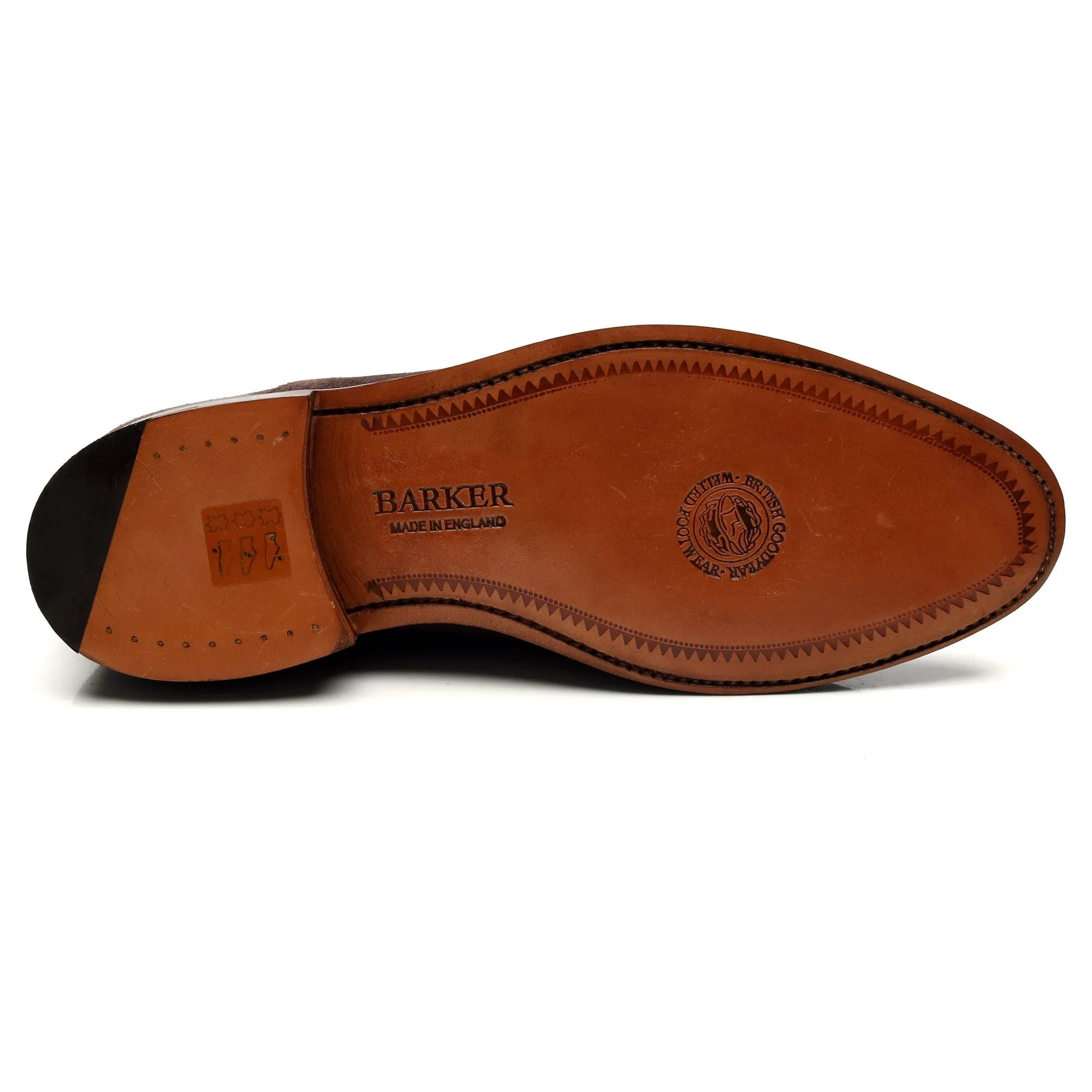 'Straight Cap' Dark Brown Suede Oxford UK 7 G