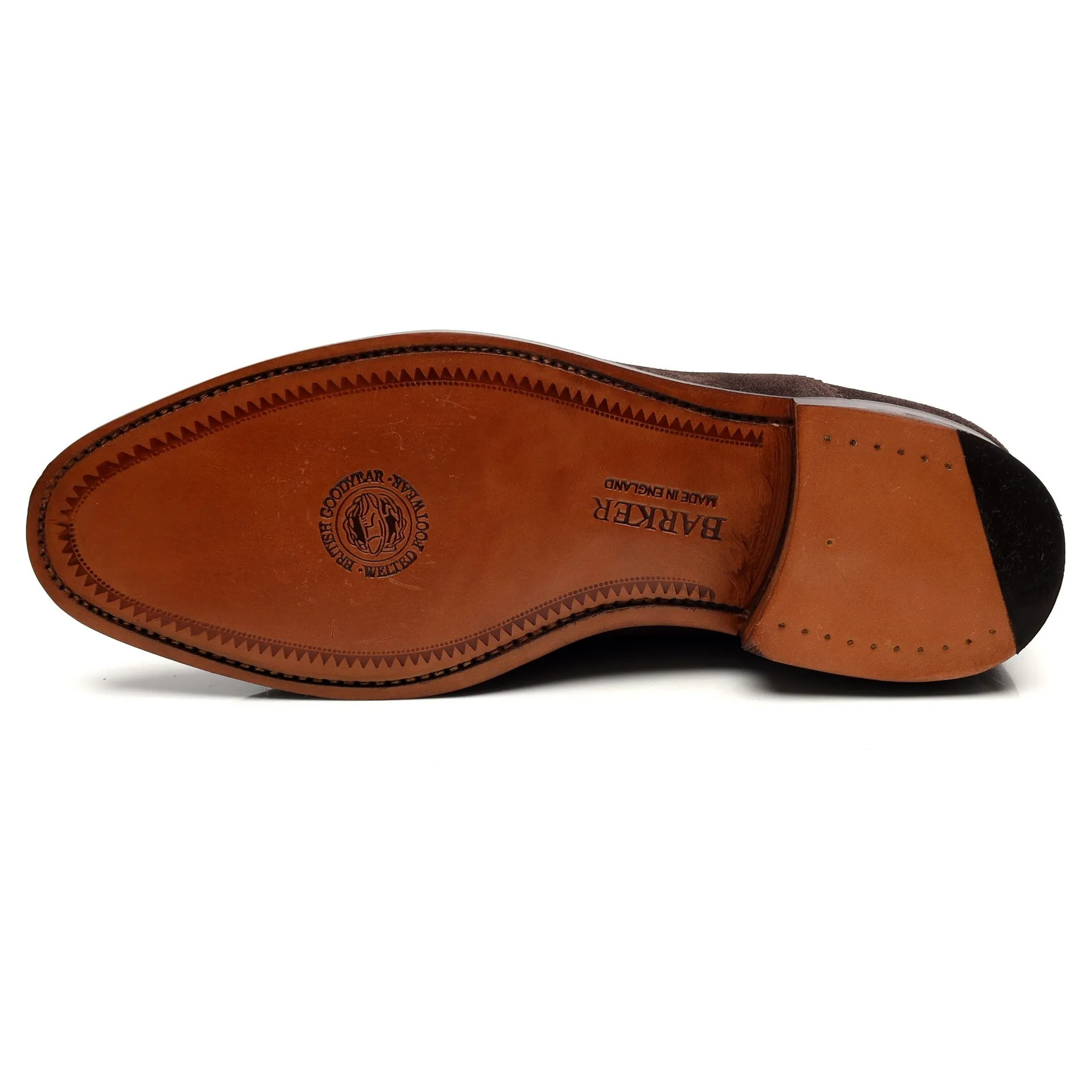 'Straight Cap' Dark Brown Suede Oxford UK 7 G