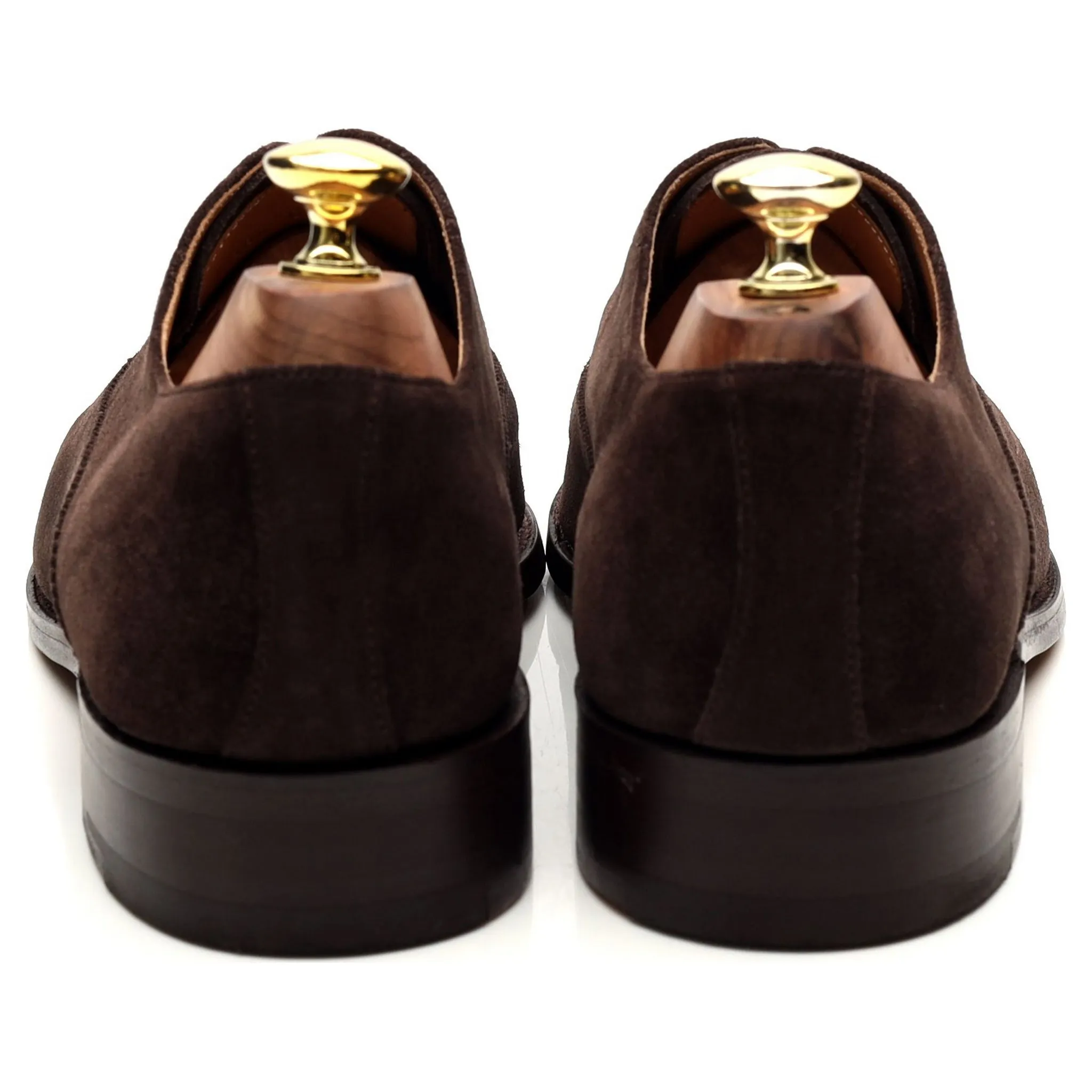 'Straight Cap' Dark Brown Suede Oxford UK 7 G