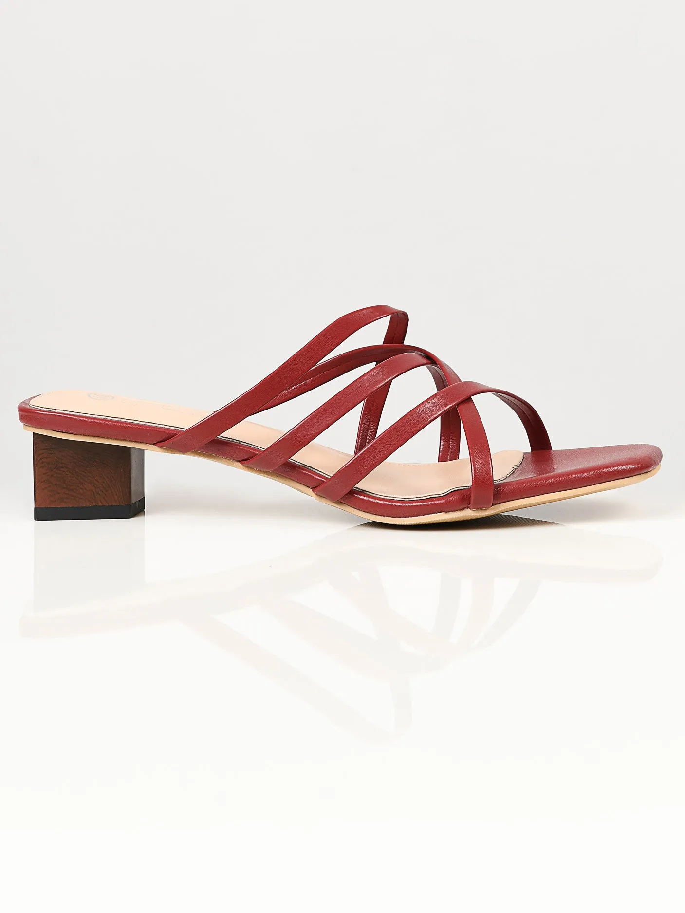 Strap Heels - Maroon