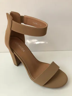 Strappy High Heels (BLACK/TAN)