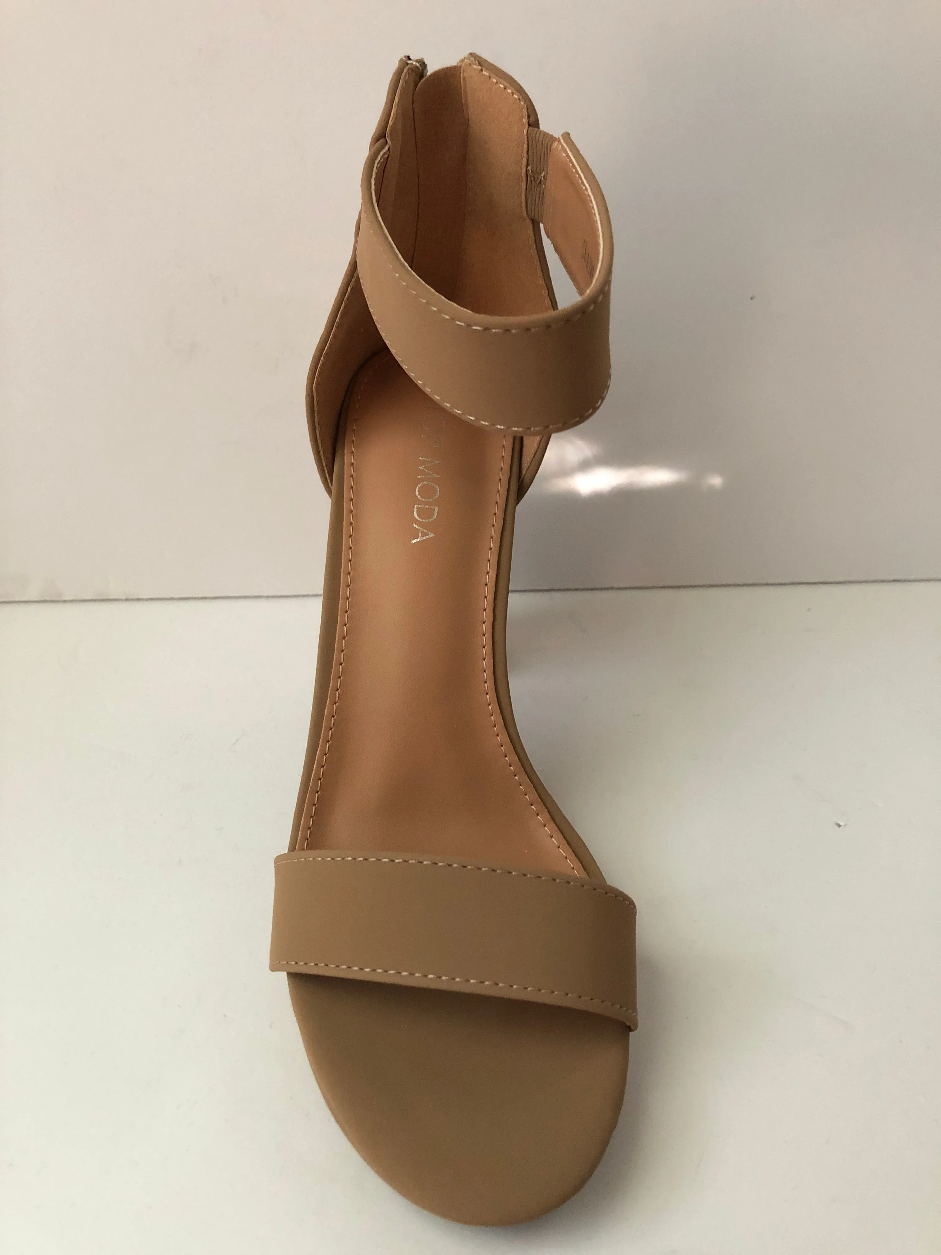 Strappy High Heels (BLACK/TAN)