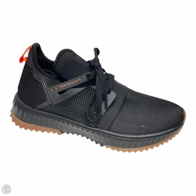 Vertical Flex Shoes Sneakers By Us Polo Assoc In Black & Orange, Size: 8