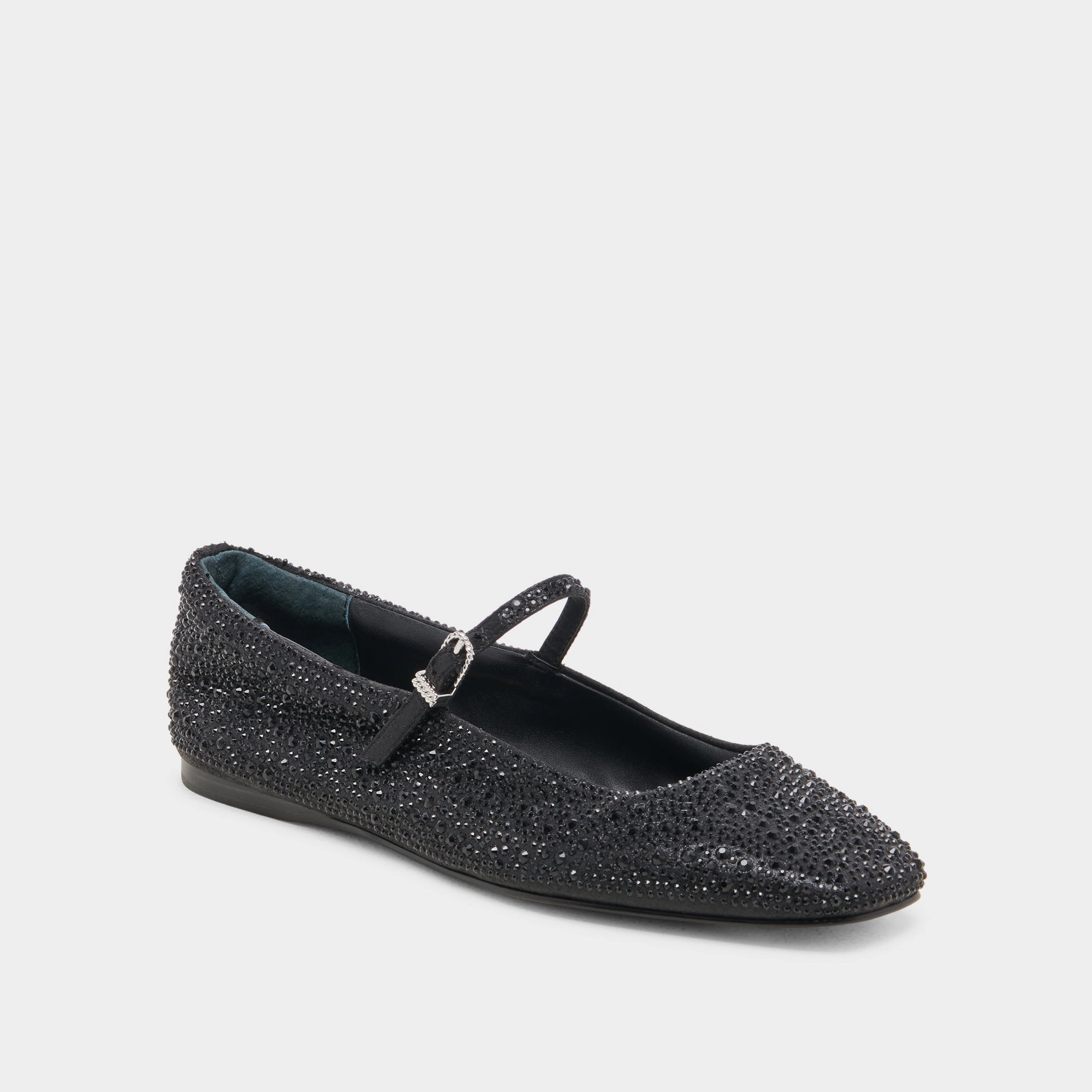 Ceremony Look REYES CRYSTAL BALLET FLATS BLACK METALLIC CRYSTAL