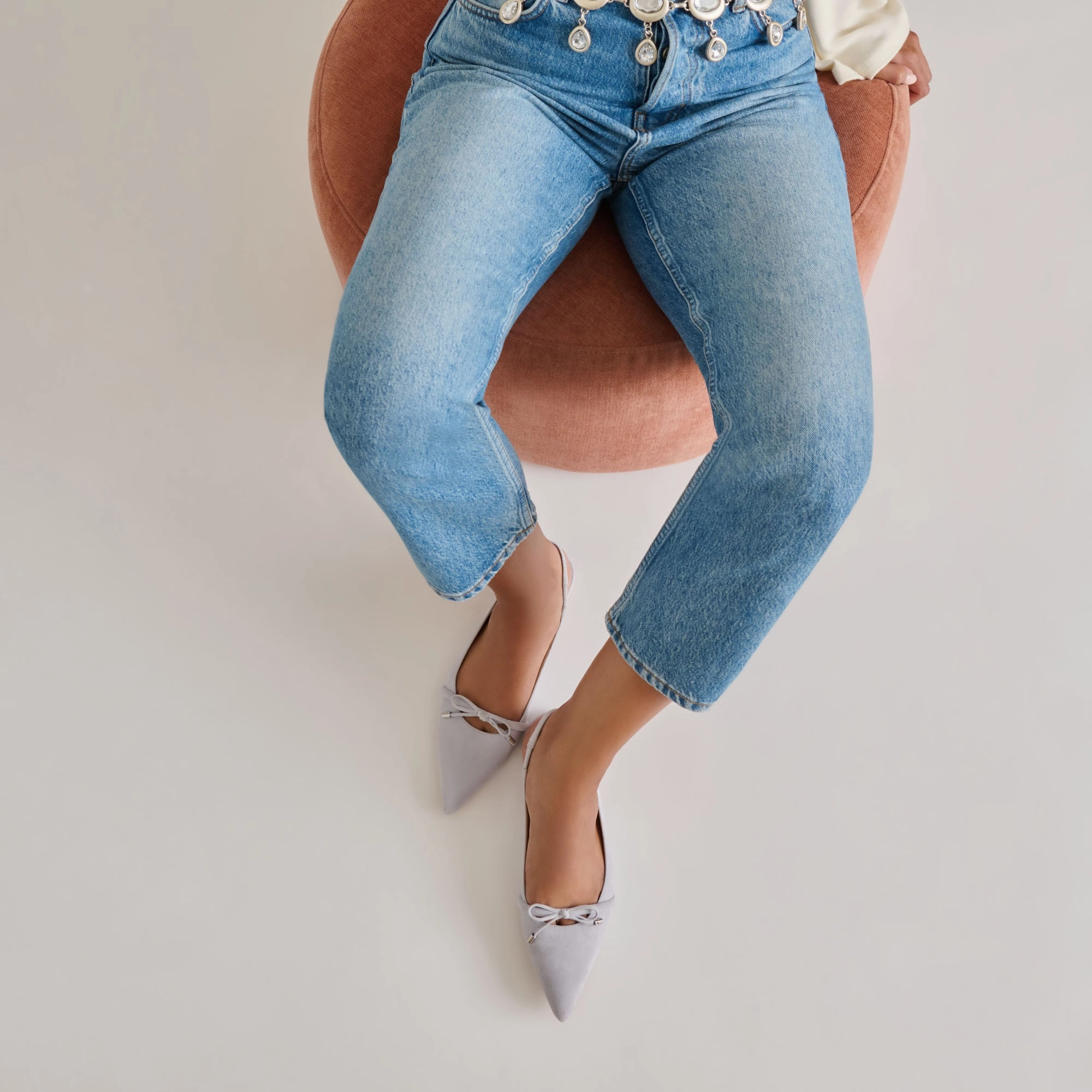 PAYGE FLATS DUSTY BLUE SUEDE Anti Fatigue