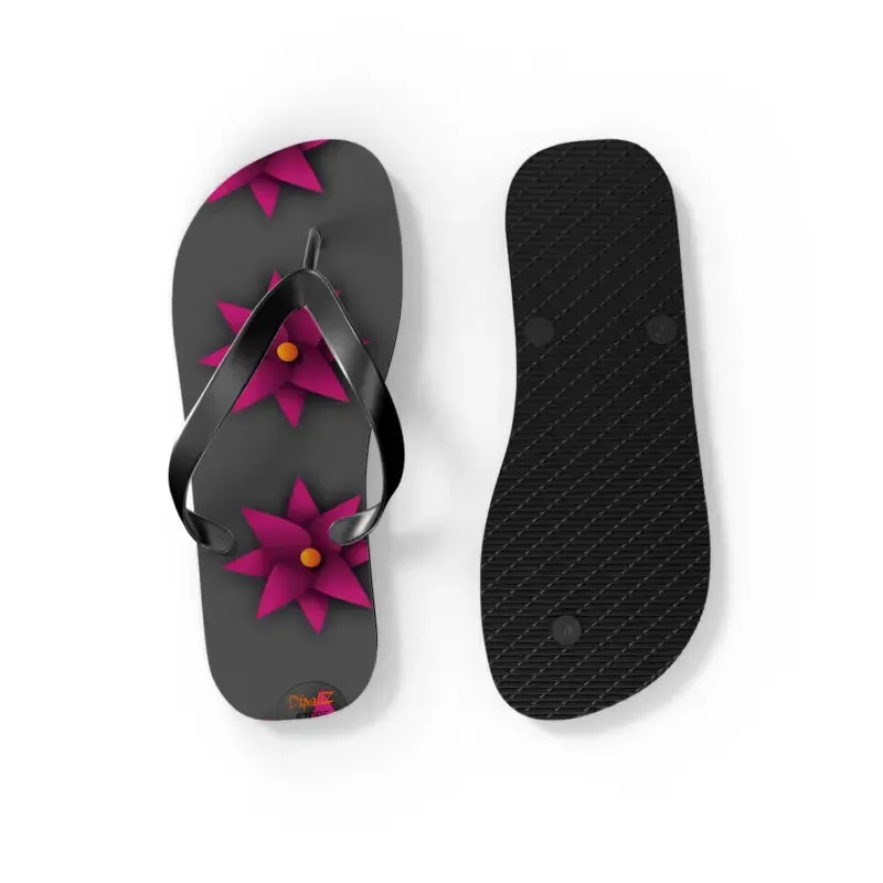 Sun Kissed Pink Flowers Unisex Flip Flops