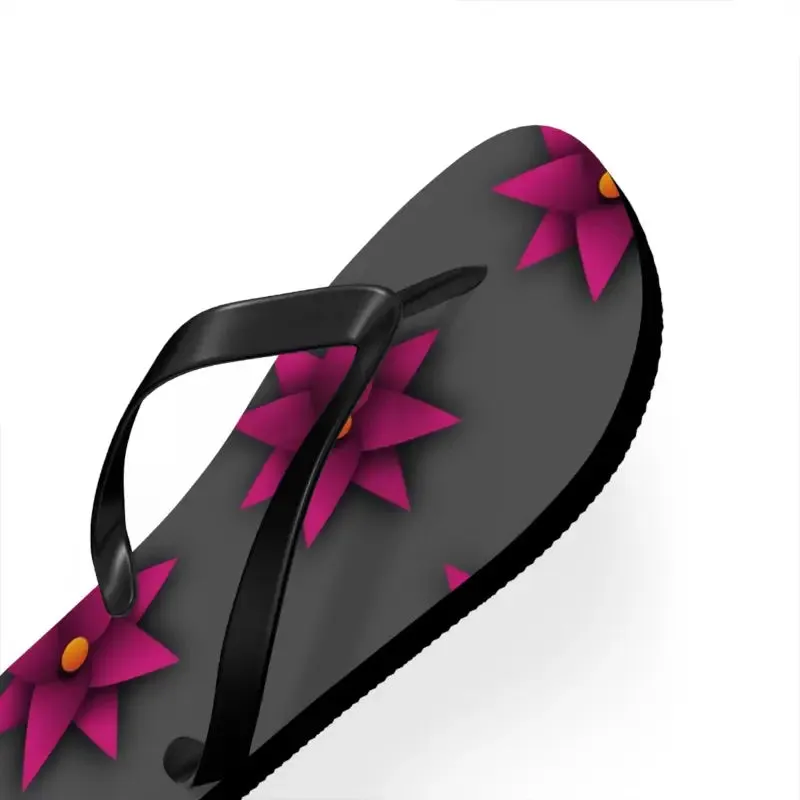 Sun Kissed Pink Flowers Unisex Flip Flops