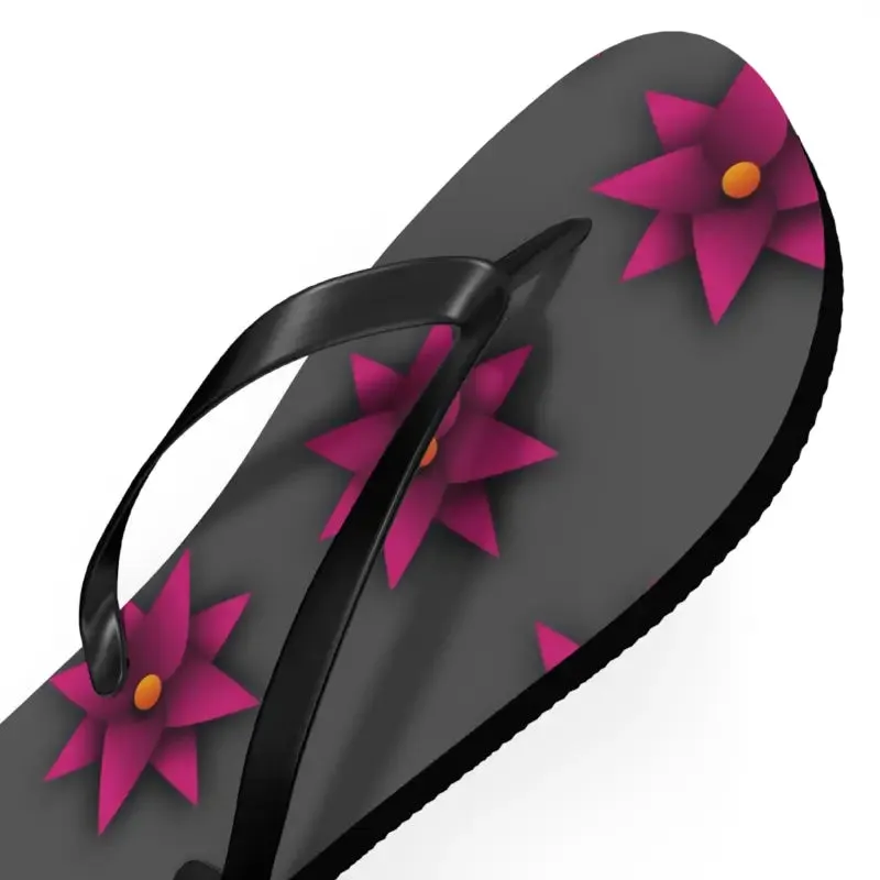 Sun Kissed Pink Flowers Unisex Flip Flops