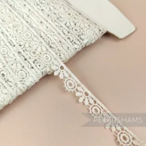 Sunshine Daisy 12mm Vintage 1950/60s Ivory Guipure Lace - 1m