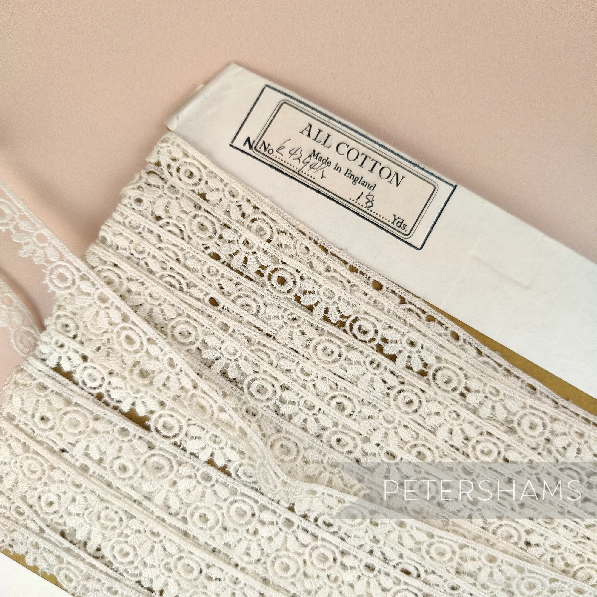 Sunshine Daisy 12mm Vintage 1950/60s Ivory Guipure Lace - 1m