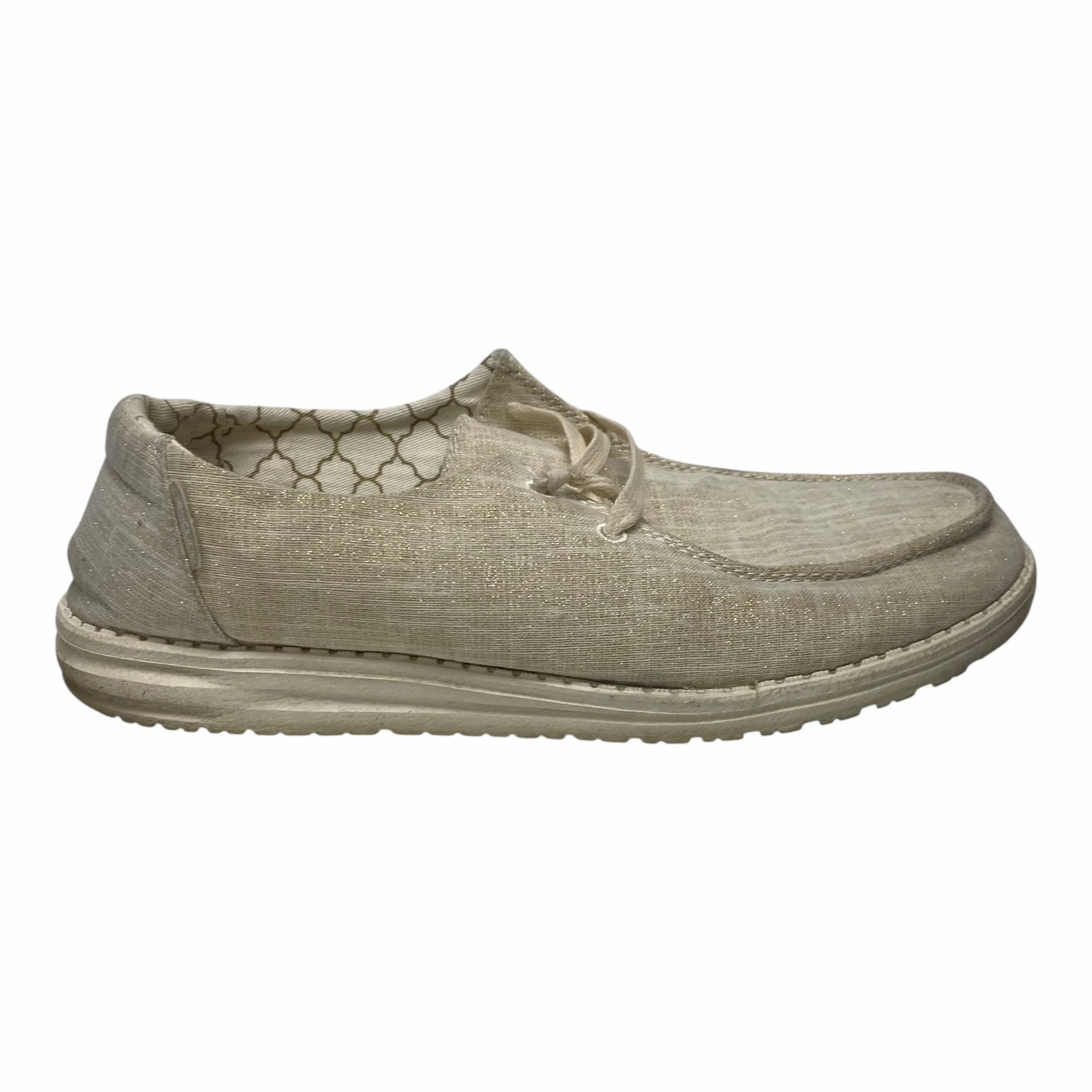 Shoes Sneakers By Hey Dude In Tan, Size:10 Comfortable Tongue Foot Support