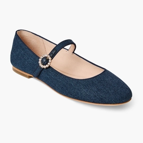 Mizzy Fabric Mary Jane Flat Stylish Comfort Street Fair