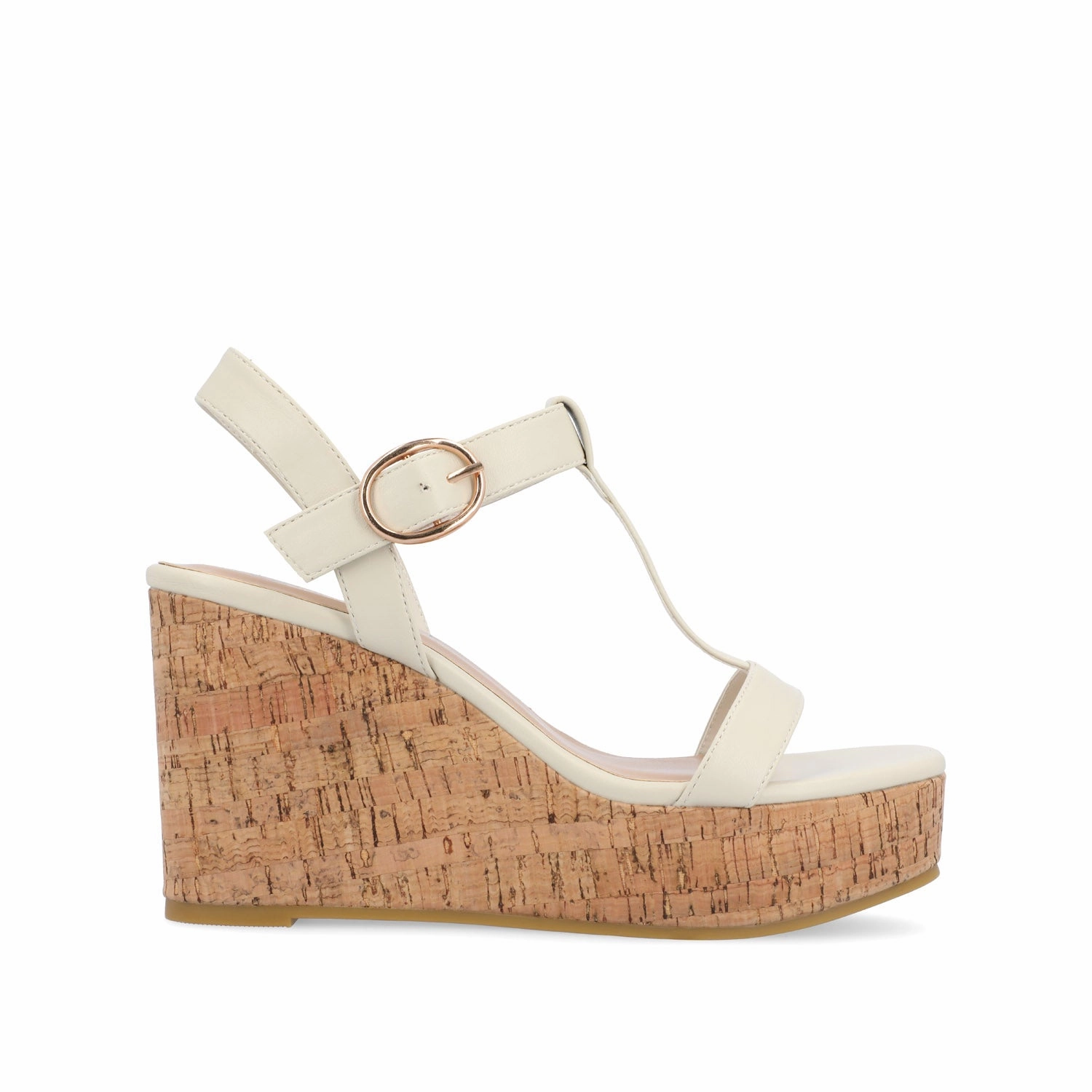 MATILDAA CORK WEDGE HEEL SANDALS IN VEGAN LEATHER Lounge Mood