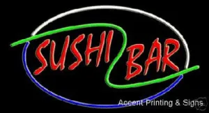 Sushi Bar Large Handcrafted Real GlassTube Neon Sign