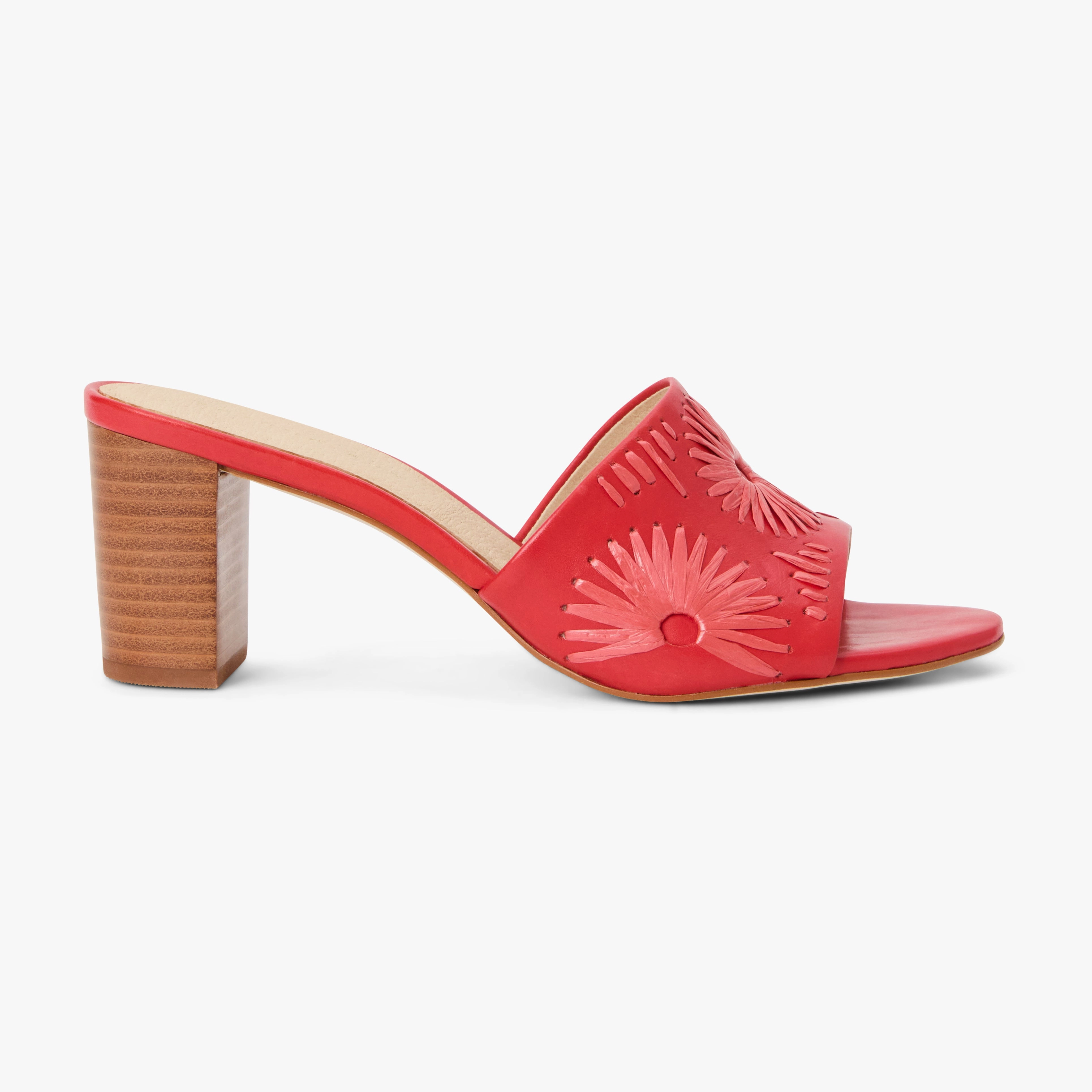 Easy Sandals Thermoplastic Uppers Susie Leather & Raffia Sandal Heel