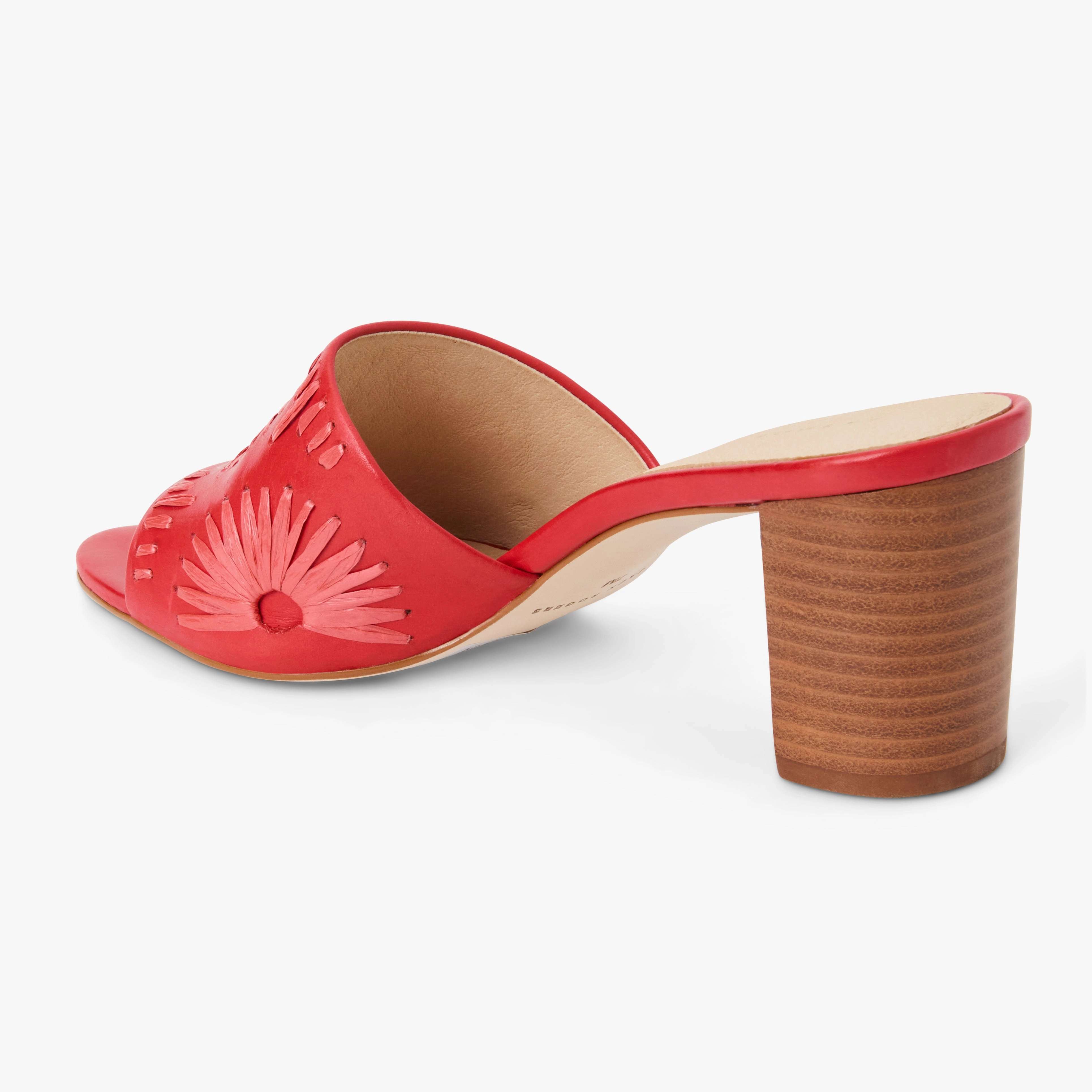 Susie Leather & Raffia Sandal Heel Casual Shoes Bare Feel