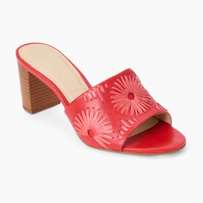 Susie Leather & Raffia Sandal Heel Water Resistant Material Style Addon