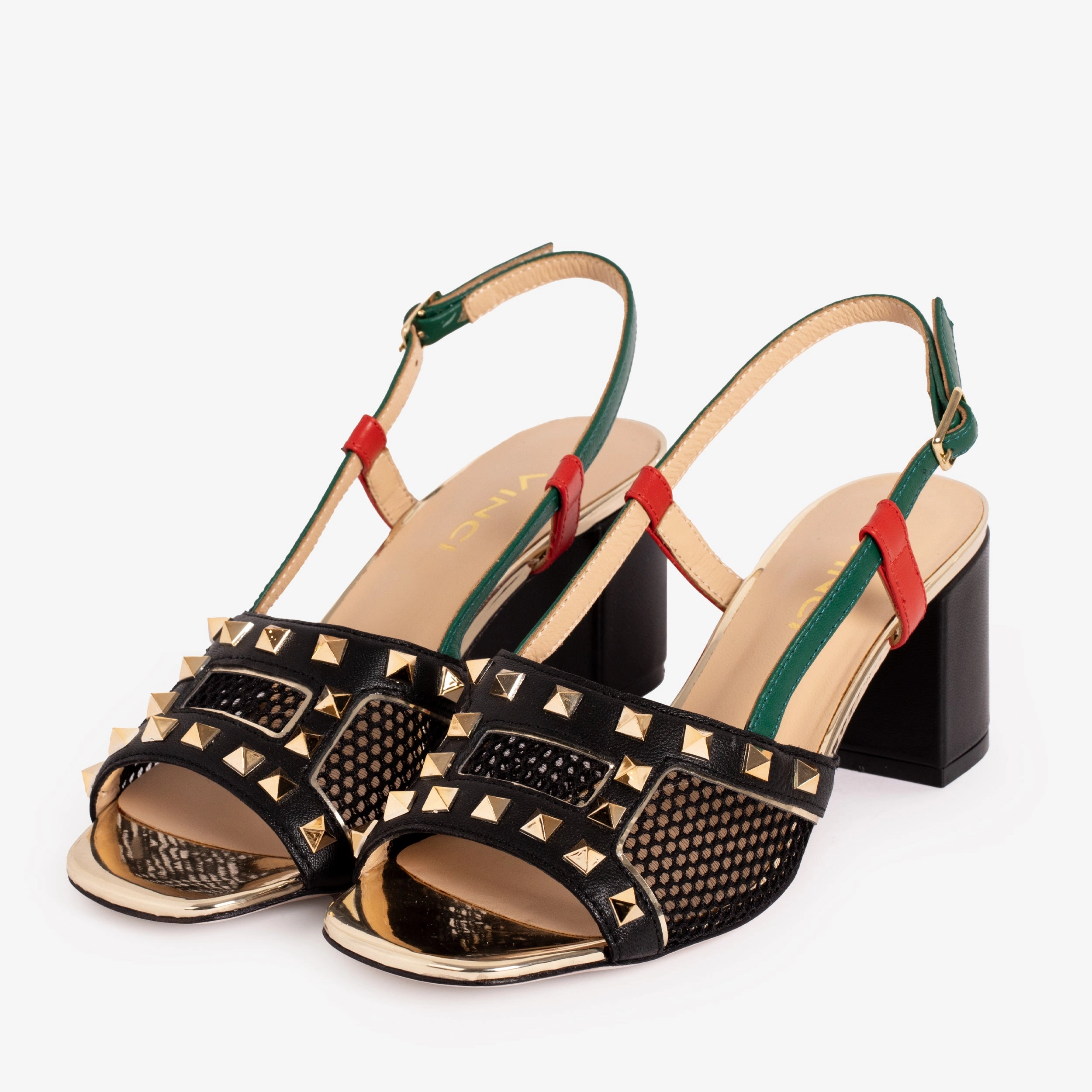 Comfortable Support The Linea Black Leather Women Slingback Shoe