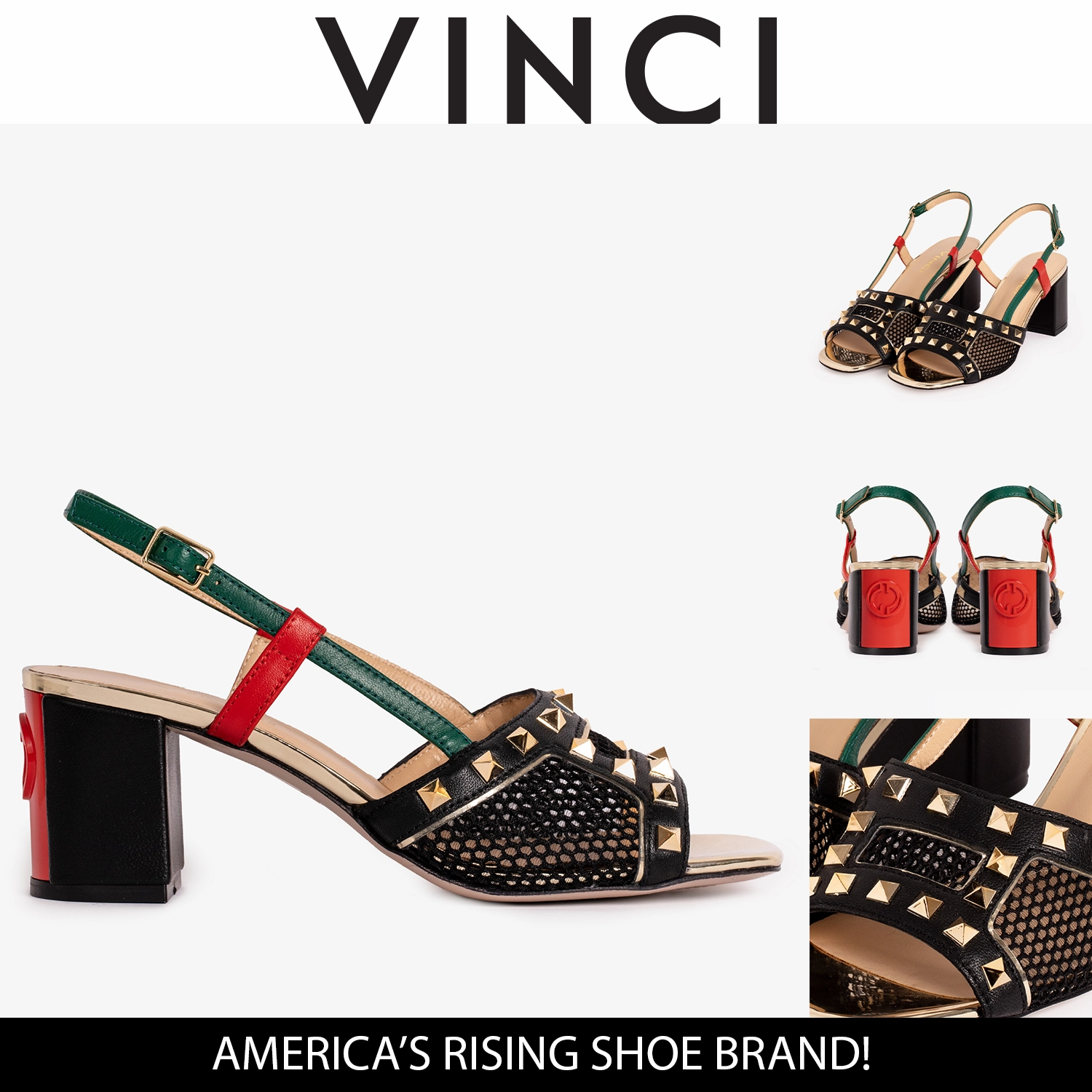 The Linea Black Leather Women Slingback Shoe Sports Wear