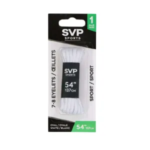SVP Sports - 54in Shoelace (Oval) (ST88 OVAL-WHT-54)