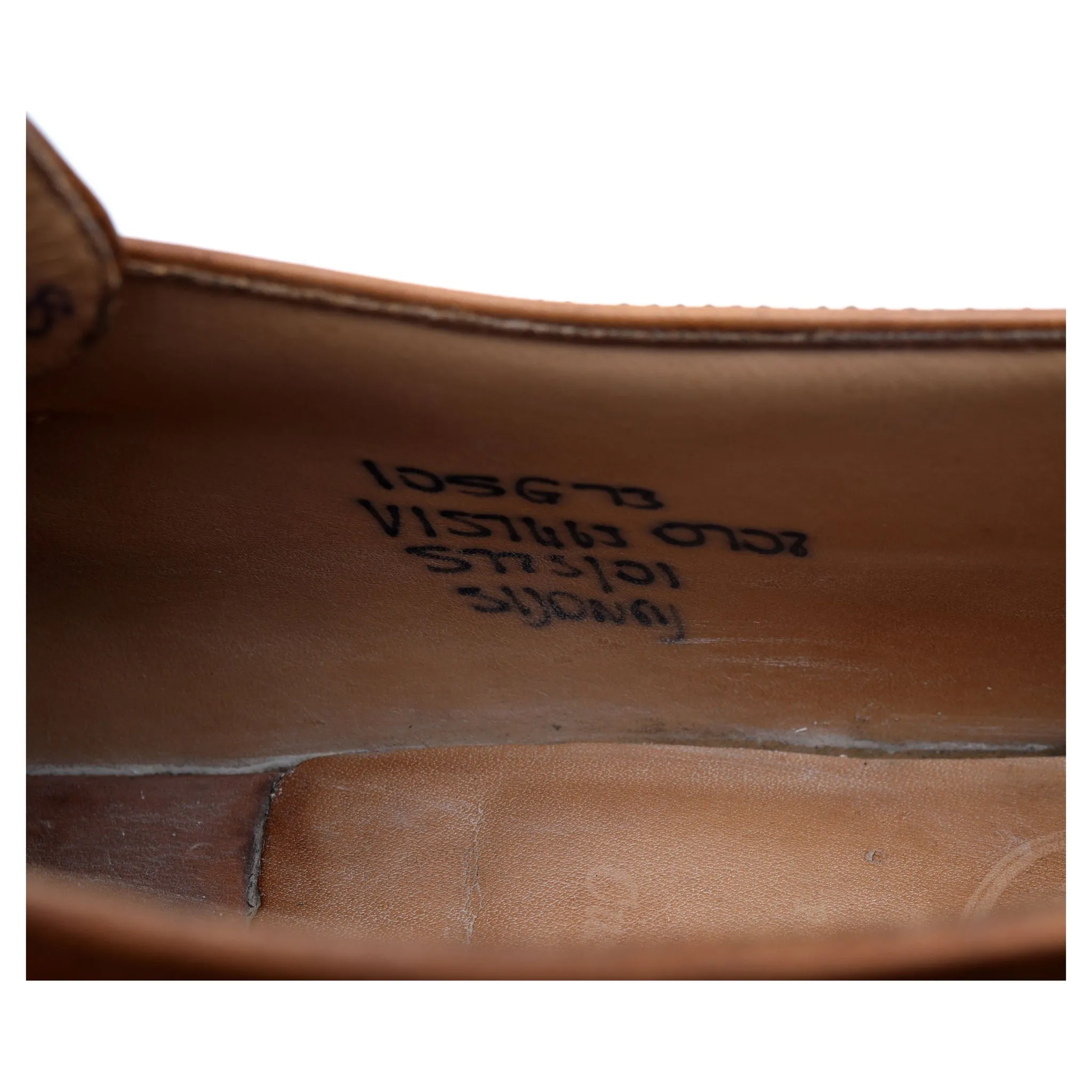 'Sydney' Tan Brown Leather Monk Strap UK 10.5 G