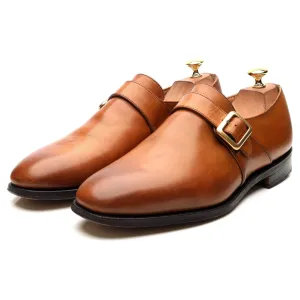 'Sydney' Tan Brown Leather Monk Strap UK 10.5 G