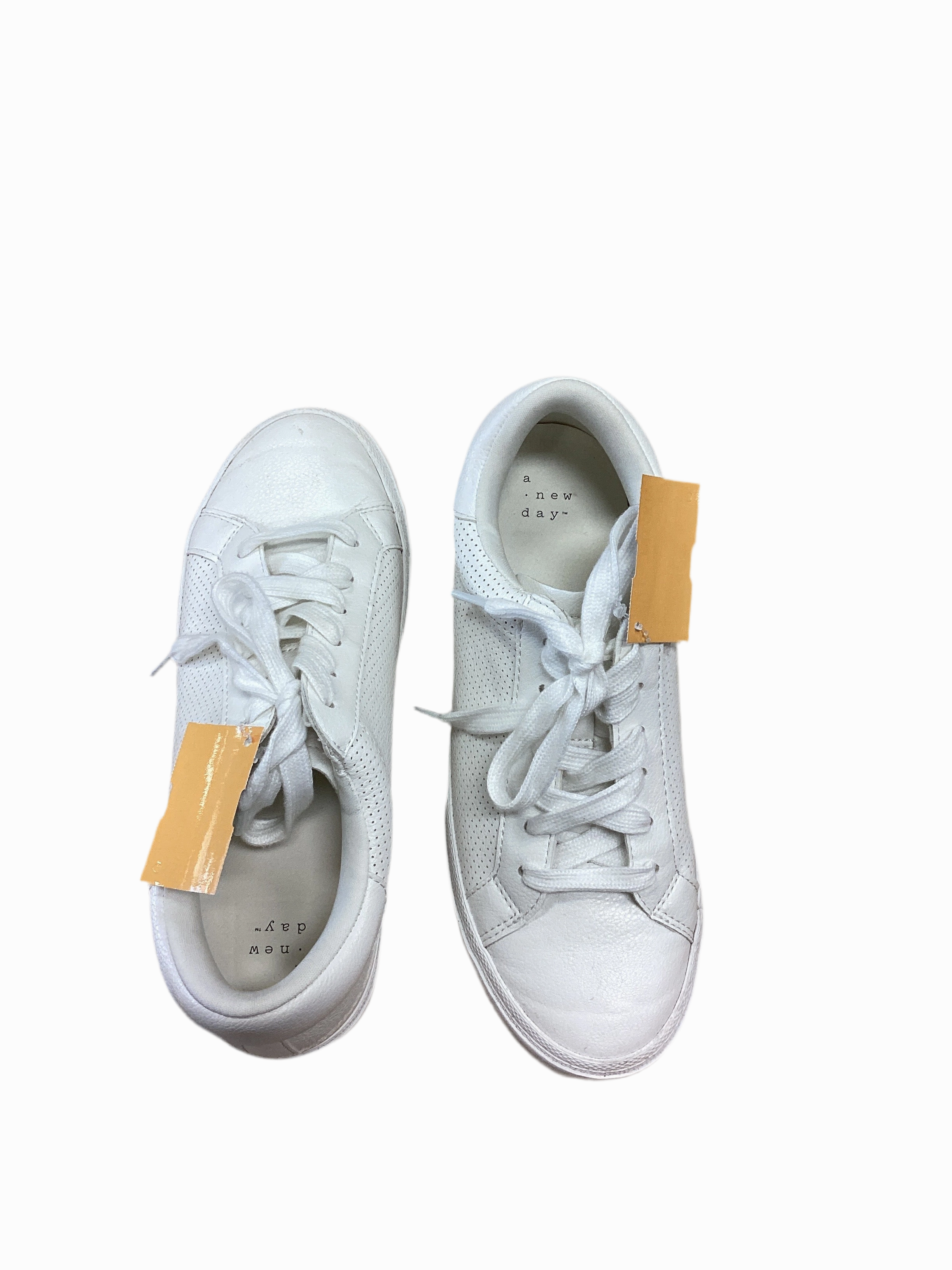Comfortable Touch Quick Wear Shoes Sneakers By A New Day In White, Size:7.5