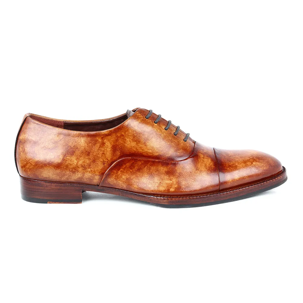 Tan Marble Patina Mirror Glossed Classic captoe