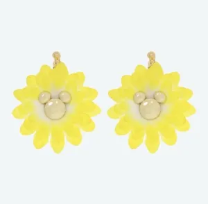 TDR - Earrings x Big Flowers - Mickey Mouse (Yellow)