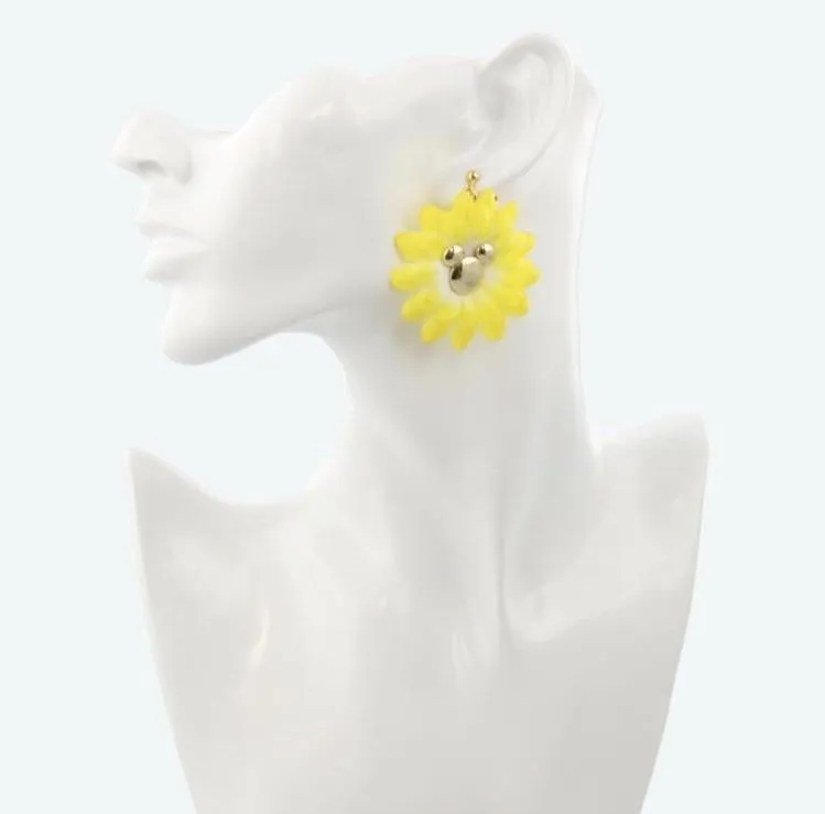 TDR - Earrings x Big Flowers - Mickey Mouse (Yellow)