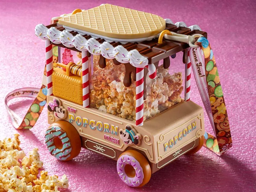 TDR - Mickey & Minnie Mouse Popcorn-Cart-Shaped Popcorn Bucket (Release Date: Jan 14, 2025)