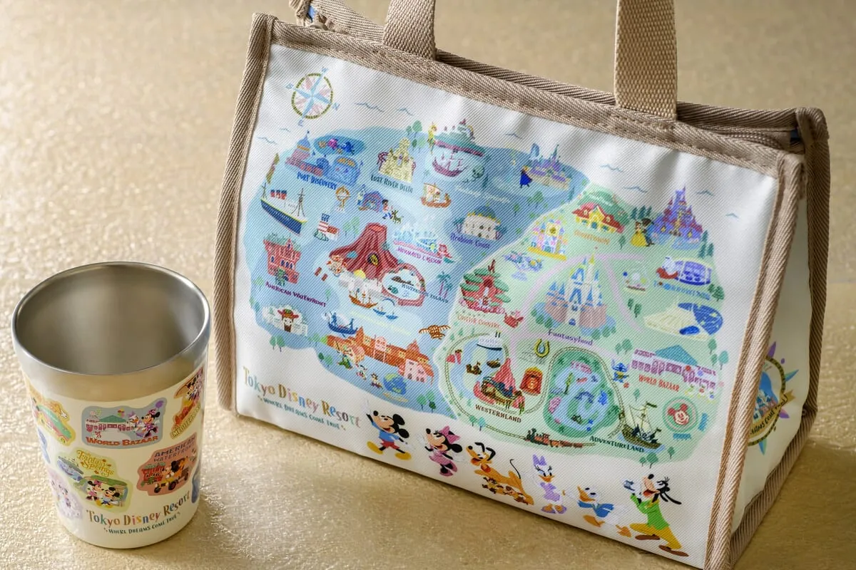 TDR - Tokyo Disney Resort "Park Map Motif" Collection - Souvenir Lunch Bag (Release Date: July 11, 2024)