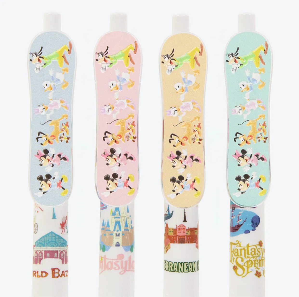TDR - Tokyo Disney Resort "Park Map Motif" Collection - Zebra Sarasa Clip Ballpoint Pens Set (Release Date: July 11, 2024)