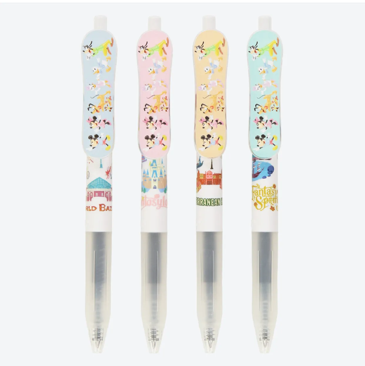 TDR - Tokyo Disney Resort "Park Map Motif" Collection - Zebra Sarasa Clip Ballpoint Pens Set (Release Date: July 11, 2024)
