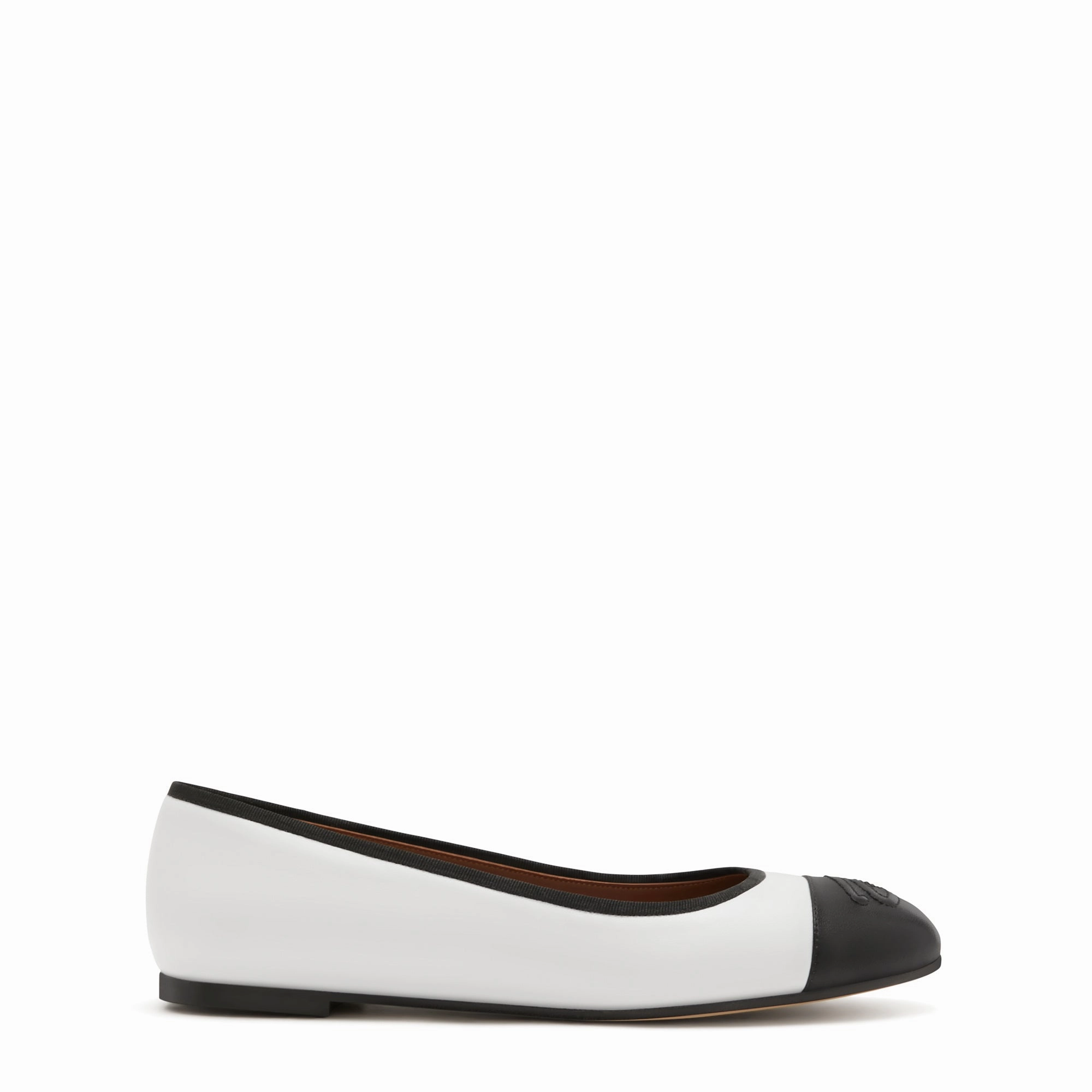 Vendo?me Ynes white calfskin leather ballerinas Recycled Rubber Base